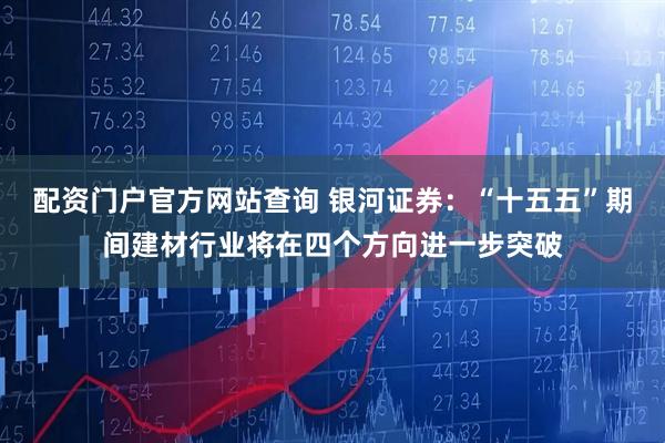 配资门户官方网站查询 银河证券：“十五五”期间建材行业将在四个方向进一步突破