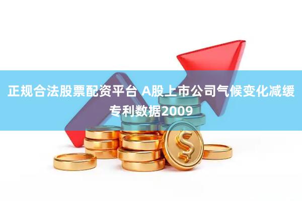 正规合法股票配资平台 A股上市公司气候变化减缓专利数据2009